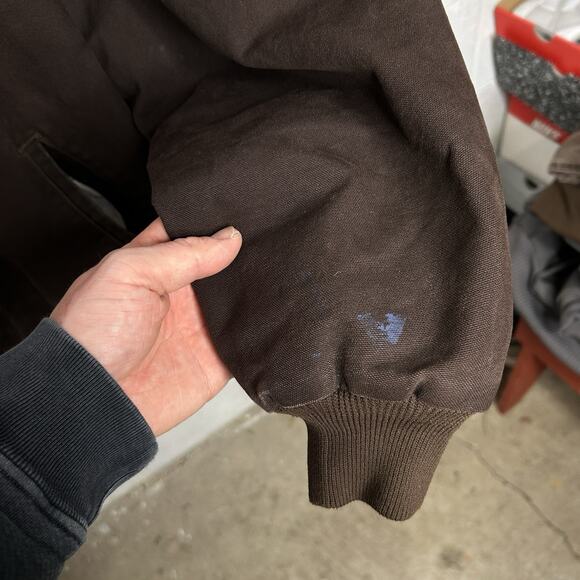 Y2K Carhartt Quilted Santa Fe Jacket “Dark Brown” J14 DKB - Picture 4 of 9